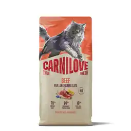 Zooplus Voordeelpak: 2x6 kg Carnilove True Fresh Large Adult Cat Rund Kattenvoer droog aanbieding