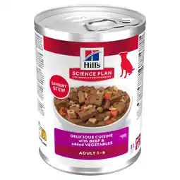 Zooplus Dubbelpak 24x363g Hill's Science Plan Adult Stoofpot met Rund Natvoer voor Honden aanbieding