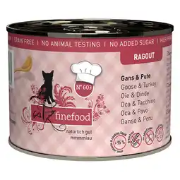 Zooplus Voordeelpakket catz finefood Ragout 24 x 190 g - No.603 Gans & Kalkoen aanbieding