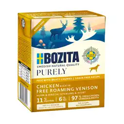 Zooplus 20% korting! Bozita Purely natvoer voor honden 370 g. - met hert 6 x 370 g aanbieding