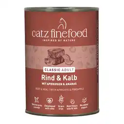 Zooplus catz finefood Voordeelpakket 12 x 400 g Kattenvoer - Rund & Kalf aanbieding