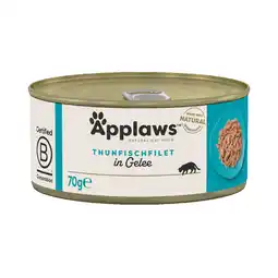 Zooplus 6x70g Tonijn in Gelei Applaws Kattenvoer aanbieding