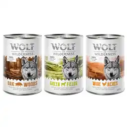 Zooplus 6x 400g Adult Mix III (3 soorten) Wolf of Wilderness natvoer voor honden aanbieding