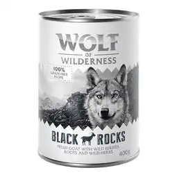 Zooplus 6x400g Black Rocks Geit Wolf of Wilderness Hondenvoer aanbieding