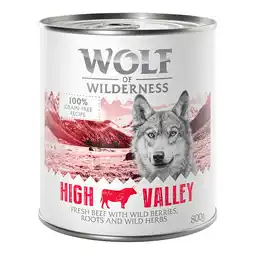 Zooplus Wolf of Wilderness Hondenvoer 6 x 800 g - High Valley - Rund aanbieding
