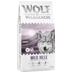 Zooplus Wolf of Wilderness Adult Wild Hills Eend - Graanvrij - 12 kg: Nieuw Recept aanbieding