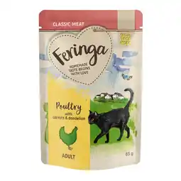 Zooplus 24x85g Maaltijdzakjes 2 x Gevogelte met Wortelen Feringa Kattenvoer aanbieding