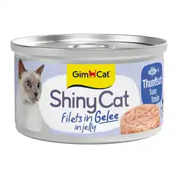 Zooplus 6x70g ShinyCat in Gelei Tonijn GimCat Kattenvoer aanbieding