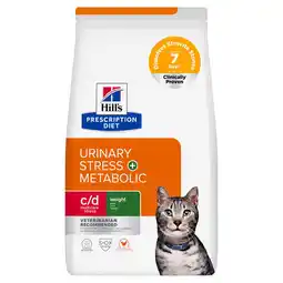 Zooplus 2x11kg c/d Urinary Stress+Metabolic Hill's Prescription Diet Kattenvoer aanbieding