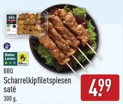 ALDI Bbq scharrelkipfiletspiesen saté aanbieding