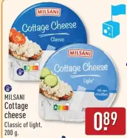 ALDI Milsani Cottage cheese Classic of light. aanbieding