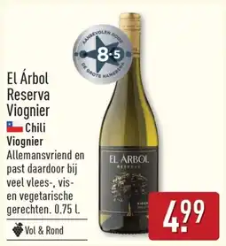 ALDI El Árbol Reserva Viognier aanbieding