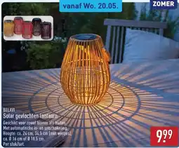 ALDI Belavi solar gevlochten lantaarn aanbieding