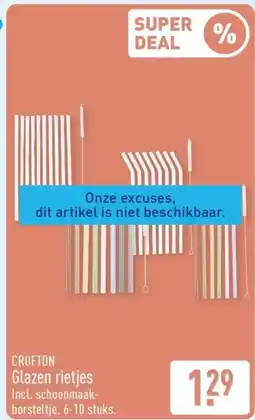 ALDI Crofton glazen rietjes aanbieding