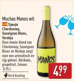 ALDI Muchas Manos wit aanbieding