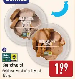 ALDI Borrelworst Gelderse worst of grillworst. aanbieding