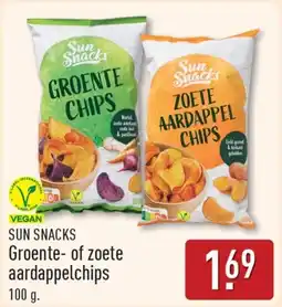 ALDI Sun snacks groente-of zoete aardappelchips aanbieding