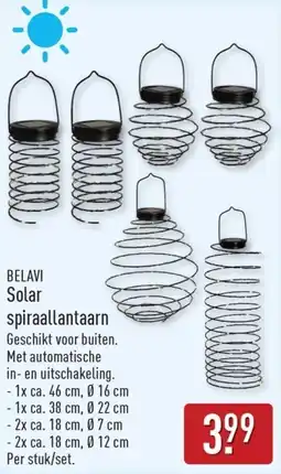 ALDI Belavi solar spiraallantaarn aanbieding