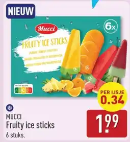 ALDI Mucci Fruity ice sticks aanbieding