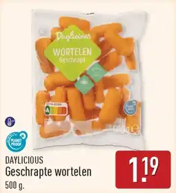 ALDI Daylicious geschrapte wortelen aanbieding