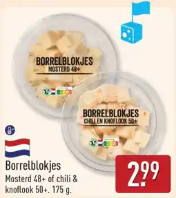 ALDI Borrelblokjes Mosterd 48+ of chili & knoflook aanbieding