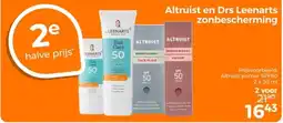 Trekpleister Altruist en Drs Leenarts zonbescherming aanbieding