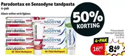 Kruidvat Parodontax en Sensodyne tandpasta aanbieding
