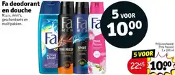 Kruidvat Fa deodorant en douche aanbieding
