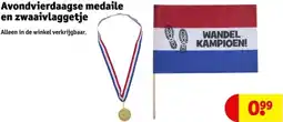 Kruidvat Avondvierdaagse medaile en zwaaivlaggetje aanbieding