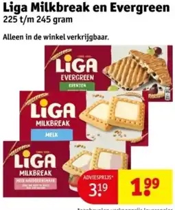 Kruidvat Liga Milkbreak en Evergreen aanbieding