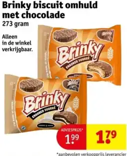 Kruidvat Brinky biscuit omhuld met chocolade aanbieding