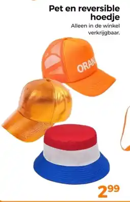 Trekpleister Pet en reversible hoedje aanbieding
