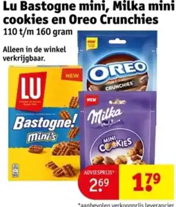 Kruidvat Lu Bastogne mini, Milka mini cookies en Oreo Crunchies aanbieding
