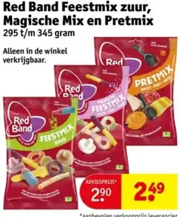 Kruidvat Red Band Feestmix zuur, Magische Mix en Pretmix aanbieding