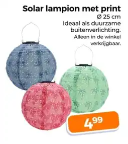 Trekpleister Solar lampion met print aanbieding