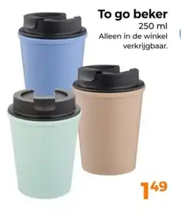 Trekpleister To go beker aanbieding