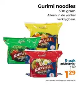Trekpleister Gurimi noodles aanbieding