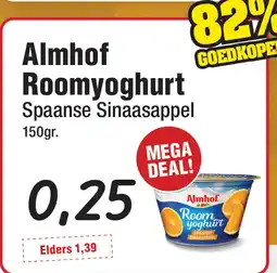 Budget Food Almhof Roomyoghurt Spaanse Sinaasappel aanbieding