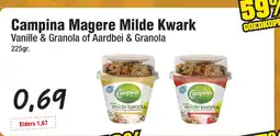 Budget Food Campina Magere Milde Kwark aanbieding