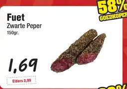 Budget Food Fuet Zwarte Peper aanbieding