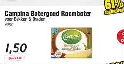 Budget Food Campina Botergoud Roomboter voor Bakken & Braden aanbieding