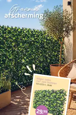 Coppelmans Wilgen trellis met zijde bladeren aanbieding