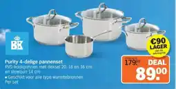 Albert Heijn Purity 4-delige pannenset aanbieding