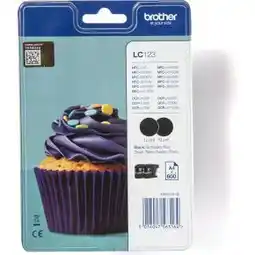 Bol.com Brother LC123BK - Inktcartridge / Zwart / 2-pack aanbieding
