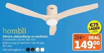Slimme plafondlamp en ventilator