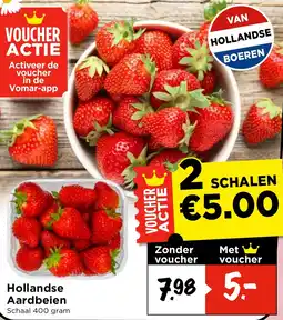 Vomar Voordeelmarkt Hollandse Aardbeien aanbieding