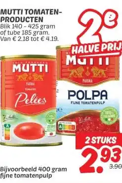 Dekamarkt MUTTI TOMATEN- PRODUCTEN aanbieding