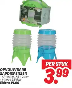 Dekamarkt OPVOUWBARE SAPDISPENSER - r aanbieding