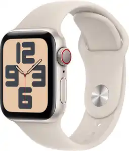 Bol.com Apple Watch SE 2023 - GPS + Cellular - 40mm Starlight Aluminium Case with Starlight Sport Band - M/L aanbieding