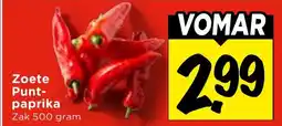 Vomar Voordeelmarkt Zoete Punt- paprika aanbieding